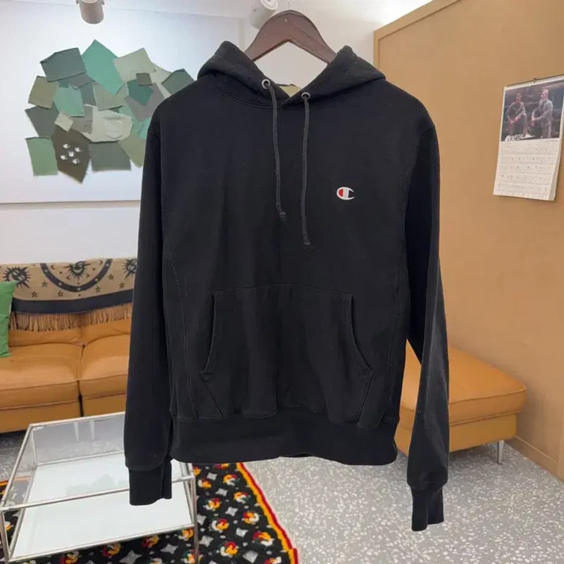 챔피온 리버스위브 빈티지 캐주얼 약기모 후드티 S C08375 상품이미지3