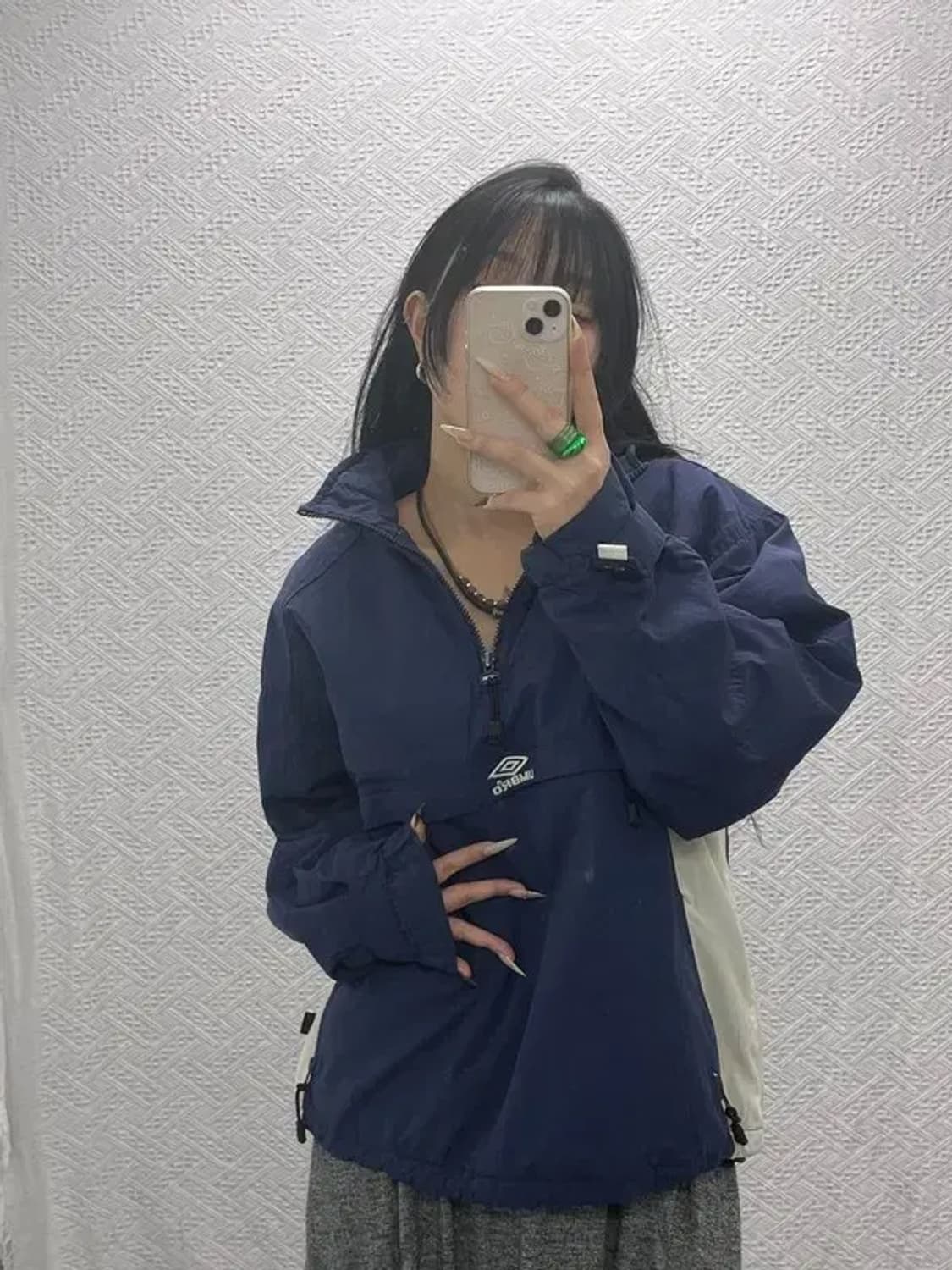 엄브로 올드스쿨 레트로 00's 바람막이 아노락 S C08362 상품이미지2