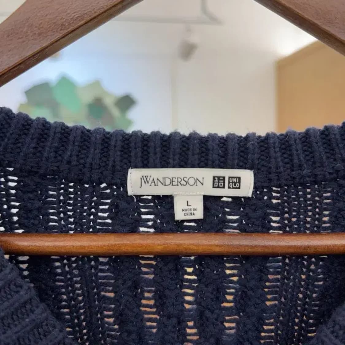 유니클로X JW앤더슨 모던캐주얼 울혼방 꽈배기 니트 L C08371 상품이미지5