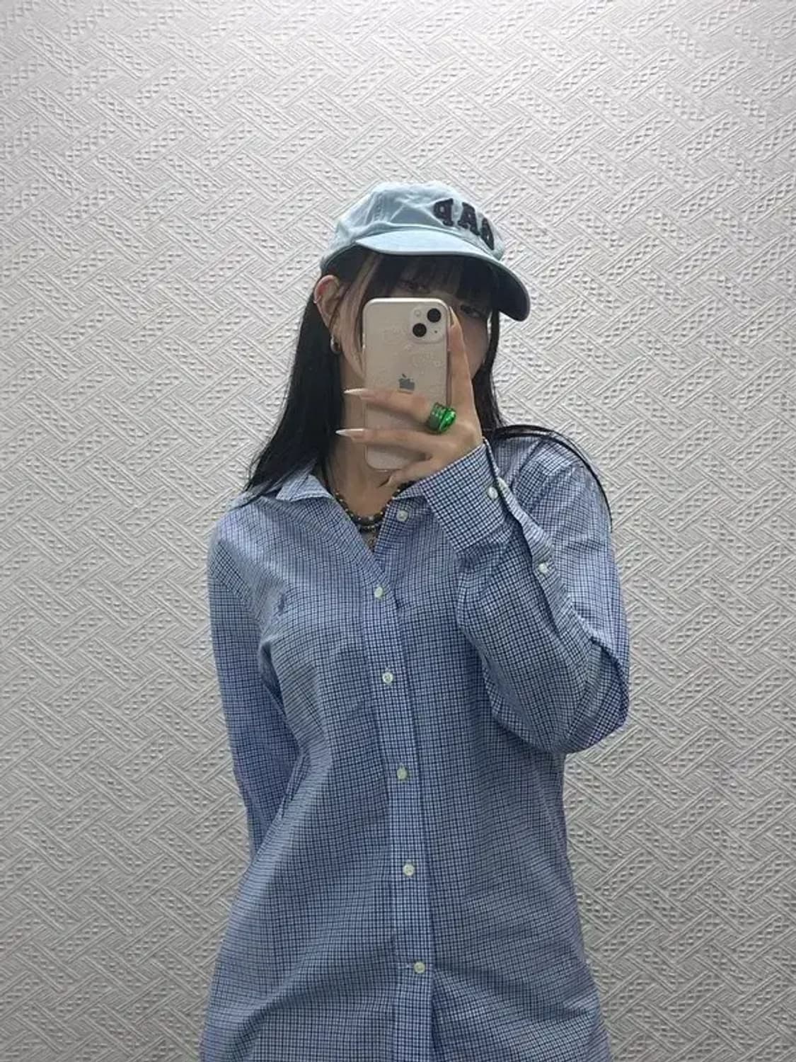 갭 GAP Y2K 레트로 빈티지 라이트블루 볼캡 C08397 상품이미지2