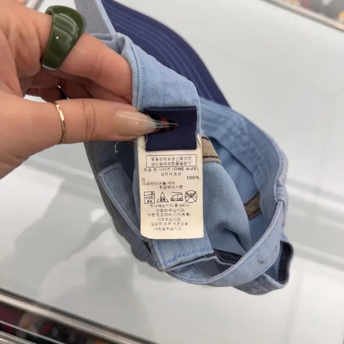 갭 GAP Y2K 레트로 빈티지 라이트블루 볼캡 C08397 상품이미지5