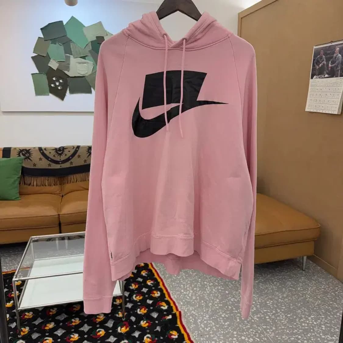 나이키 NSW V-DAY 한정판 루즈핏 딸기우유 후드티 XL C08383 상품이미지3