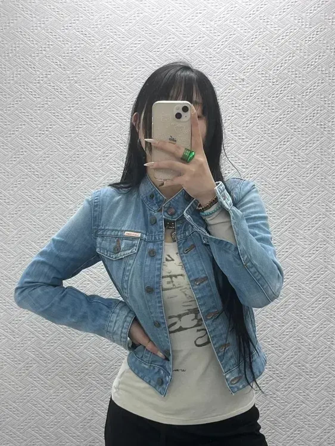 캘빈클라인 빈티지 크롭 슬림핏 데님자켓 XS C08400 상품이미지2