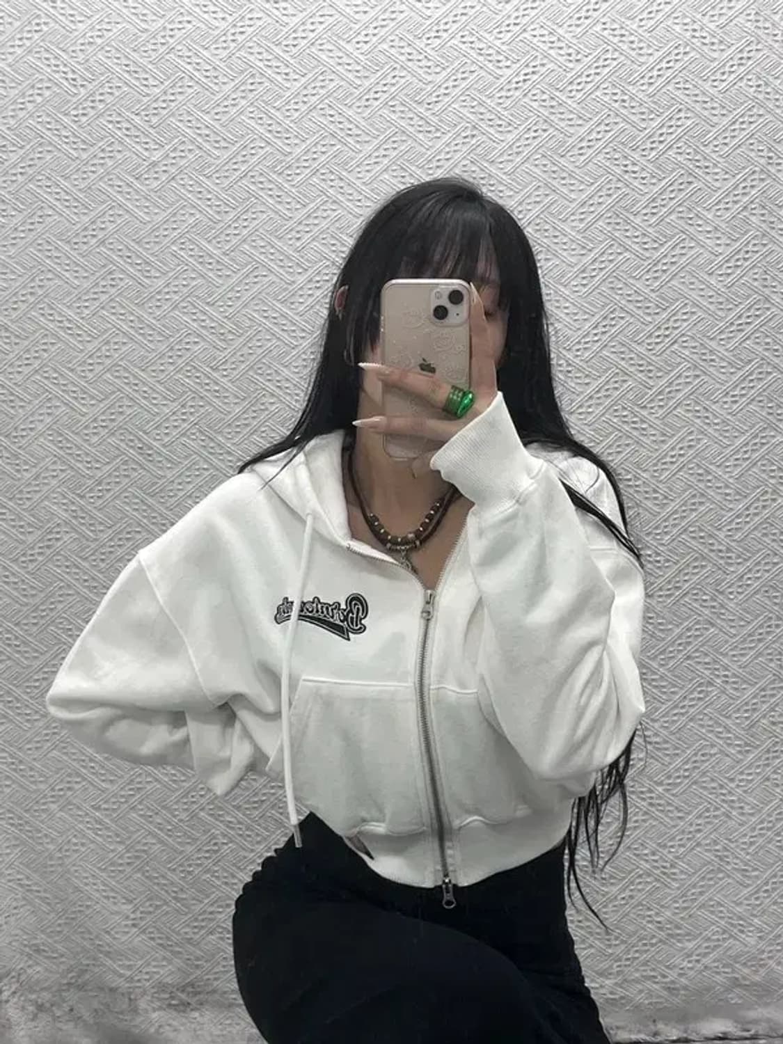 본투윈 올드스쿨 키치 빈티지 백로고 후드집업 F C08402 상품이미지1