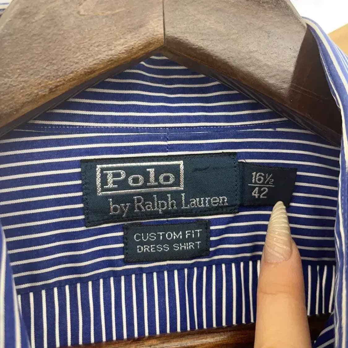 폴로 랄프로렌 모던 캐주얼 커스텀핏 드레스 셔츠 100 C08403 상품이미지5