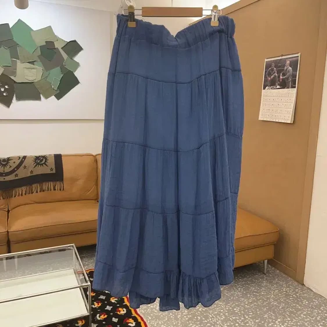 빈티지 모리걸 밴딩 여리 샤 롱스커트 30인치 C08418 상품이미지4