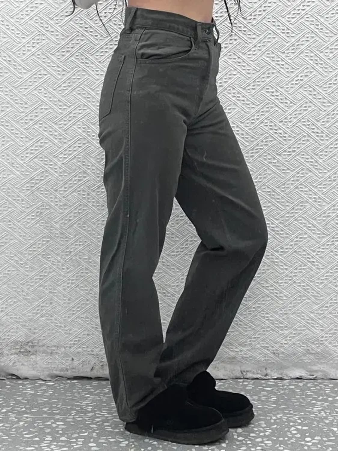 유니클로 U 모던캐주얼 하이웨스트 코튼팬츠 면바지 24인치 C08424 상품이미지1