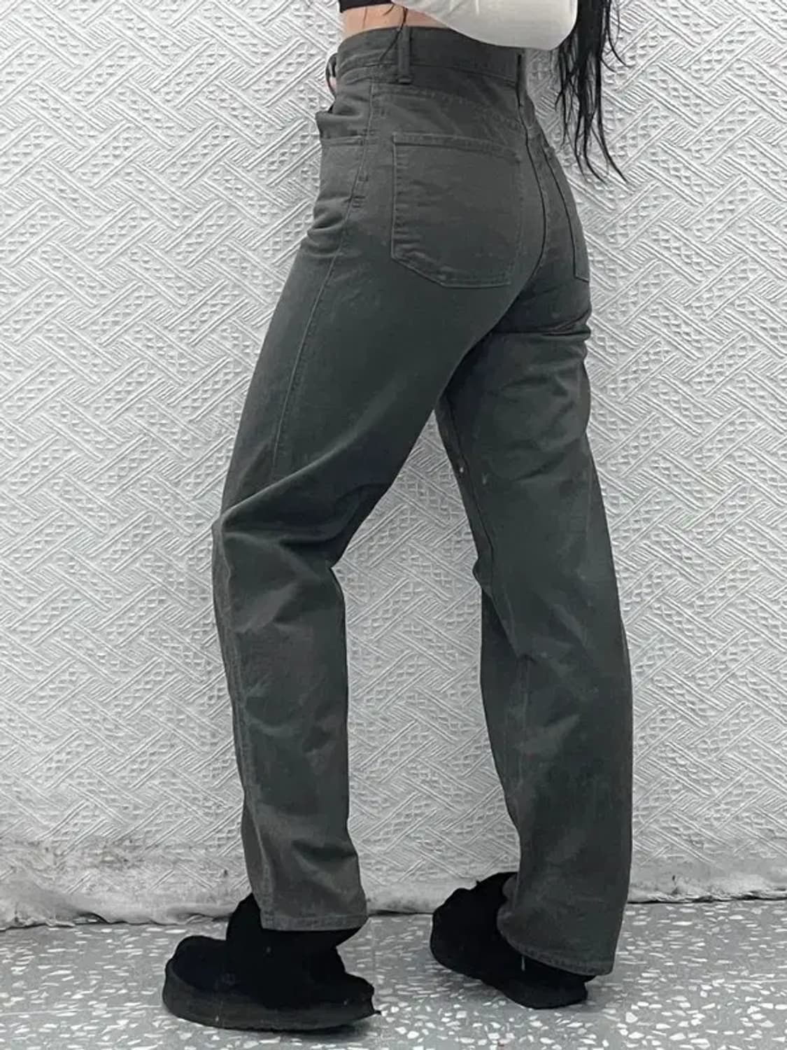 유니클로 U 모던캐주얼 하이웨스트 코튼팬츠 면바지 24인치 C08424 상품이미지2