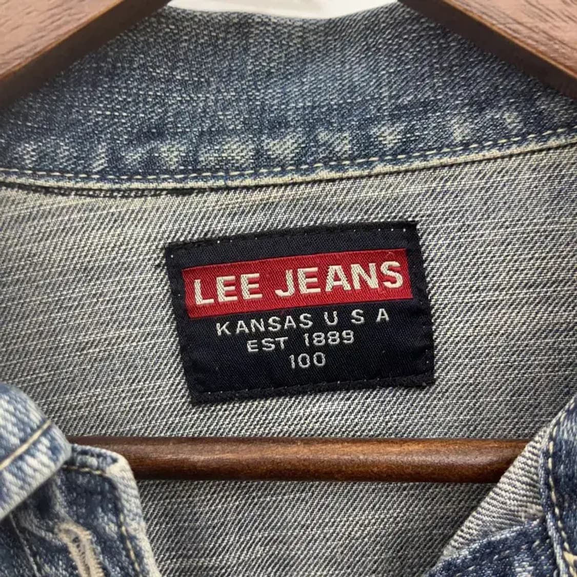 리 LEE 올드스쿨 빈티지 워싱 진청 데님자켓 100 C08401 상품이미지5