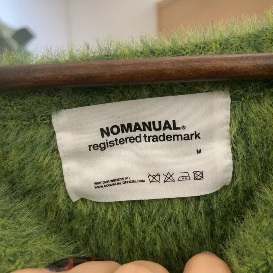 노매뉴얼 폭닥 오버핏 헤어리 올리브그린 니트 M C08416 상품이미지5