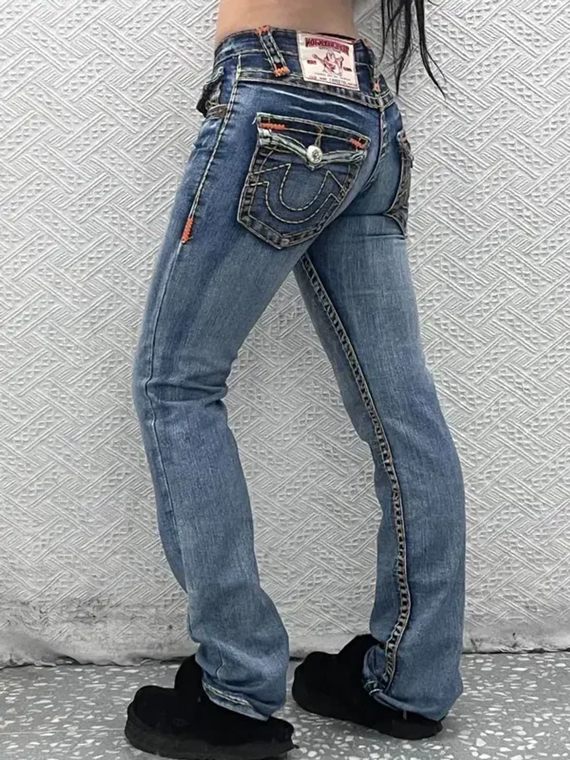 트루릴리전 조이슈퍼티 올드스쿨 Y2K 키치 데님팬츠 27인치 C08421 상품이미지1