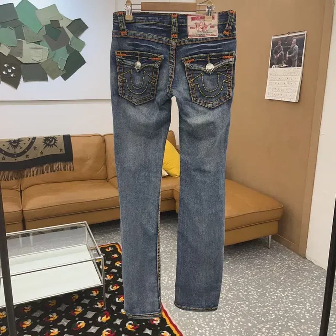 트루릴리전 조이슈퍼티 올드스쿨 Y2K 키치 데님팬츠 27인치 C08421 상품이미지4