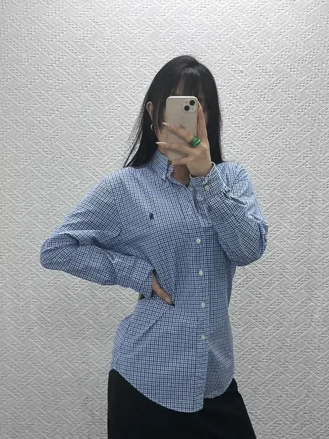 폴로 랄프로렌 컨트리 레트로 블루 체크 셔츠 S C08406 상품이미지2