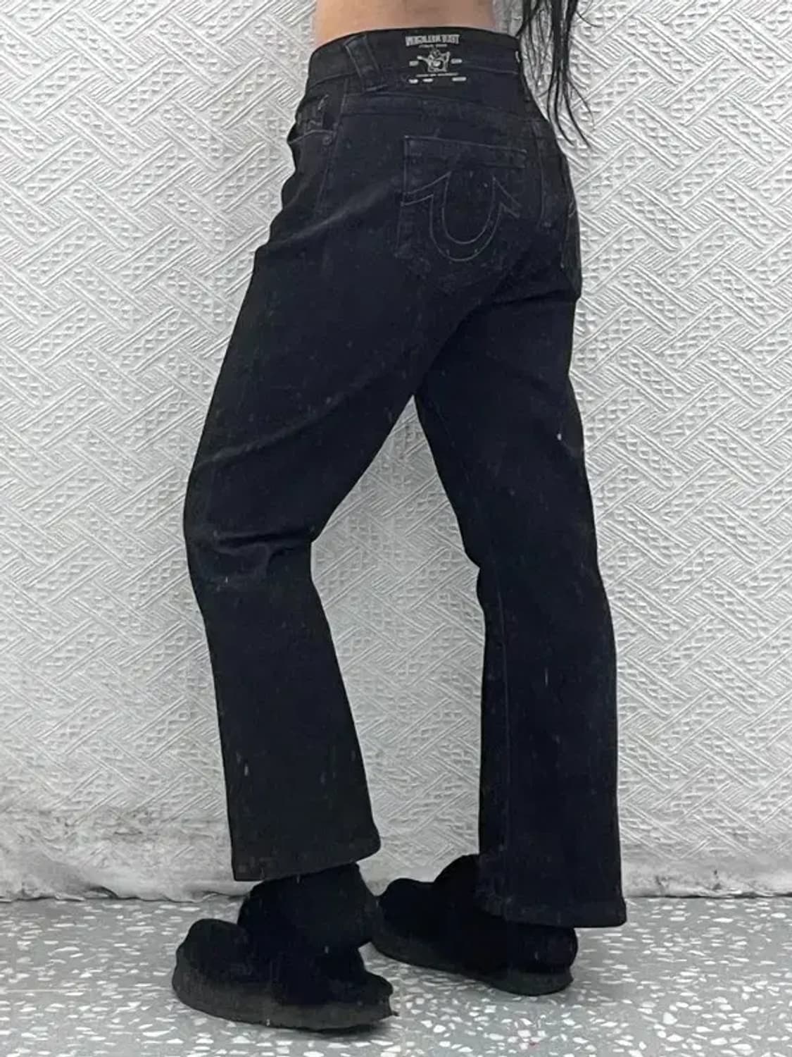 트루릴리전 빈티지 모던락시크 흑청 데님팬츠 32인치 C08422 상품이미지1