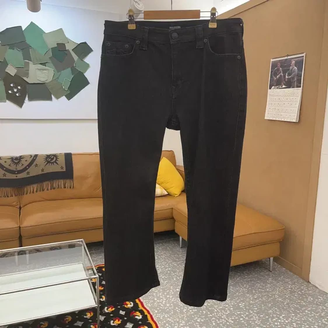 트루릴리전 빈티지 모던락시크 흑청 데님팬츠 32인치 C08422 상품이미지3