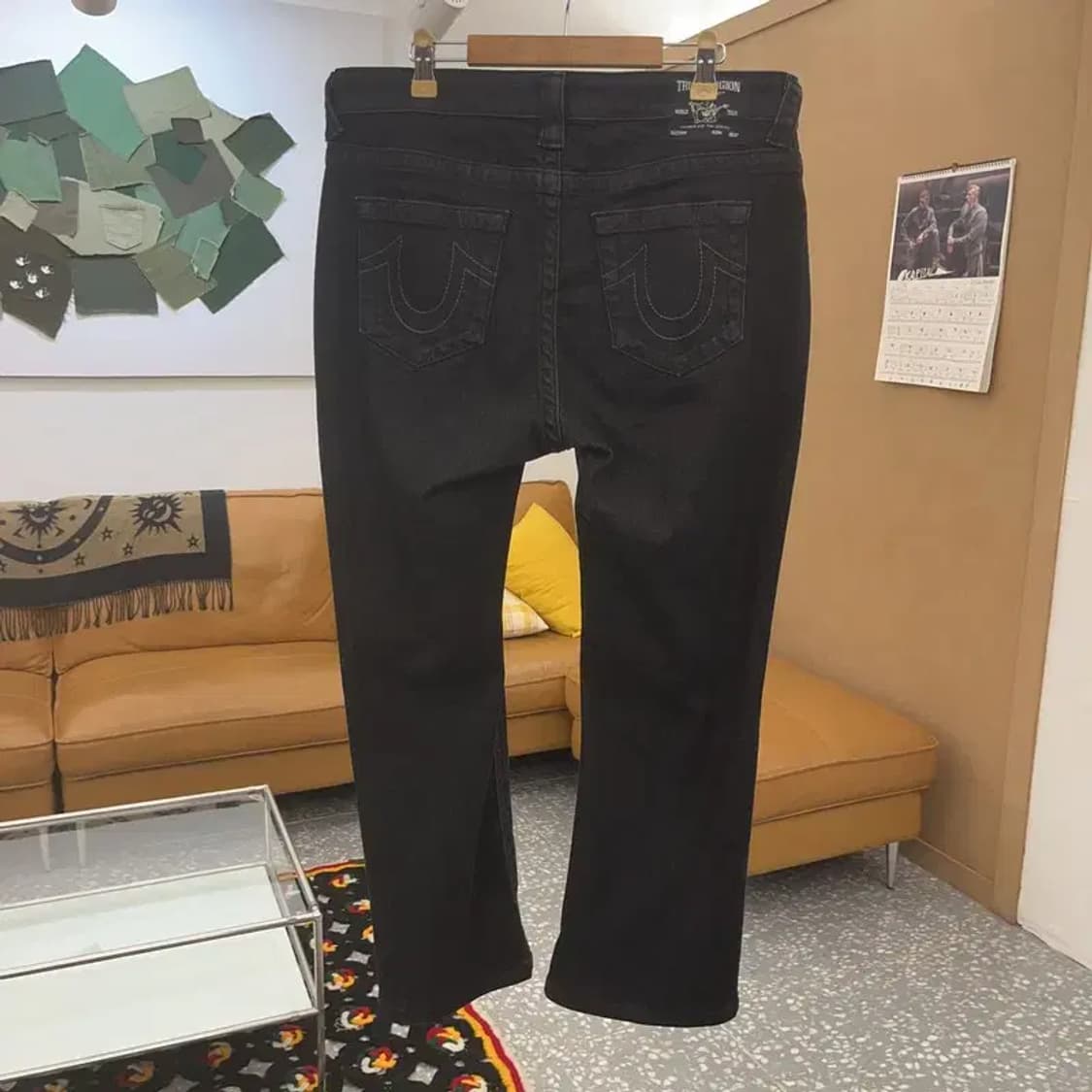 트루릴리전 빈티지 모던락시크 흑청 데님팬츠 32인치 C08422 상품이미지4