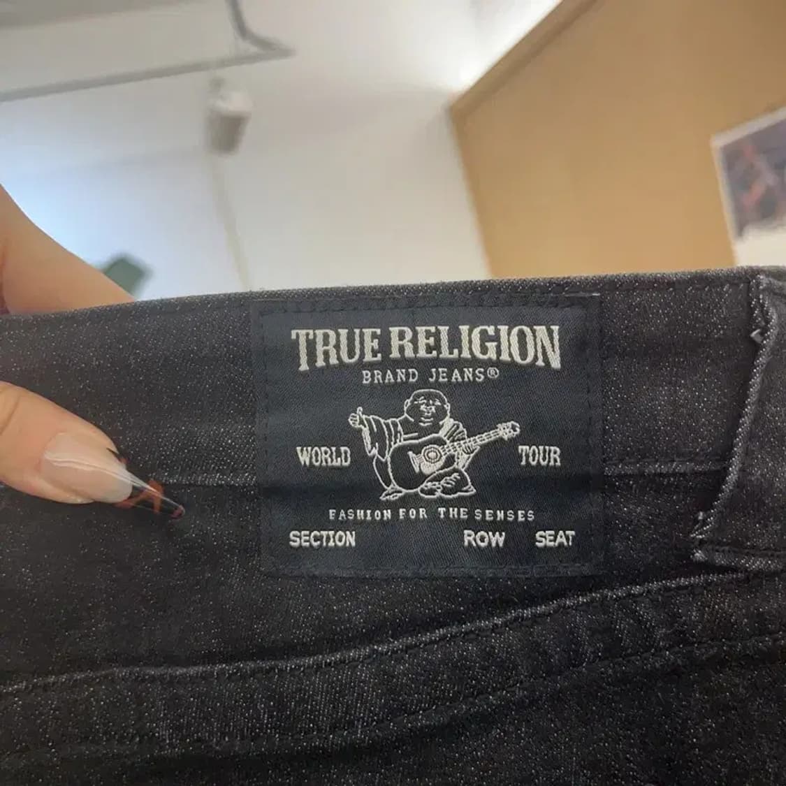 트루릴리전 빈티지 모던락시크 흑청 데님팬츠 32인치 C08422 상품이미지5