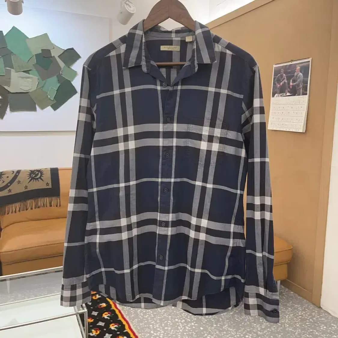 버버리 정품 컨트리 캐주얼 플란넬 체크 셔츠 M C08409 상품이미지3