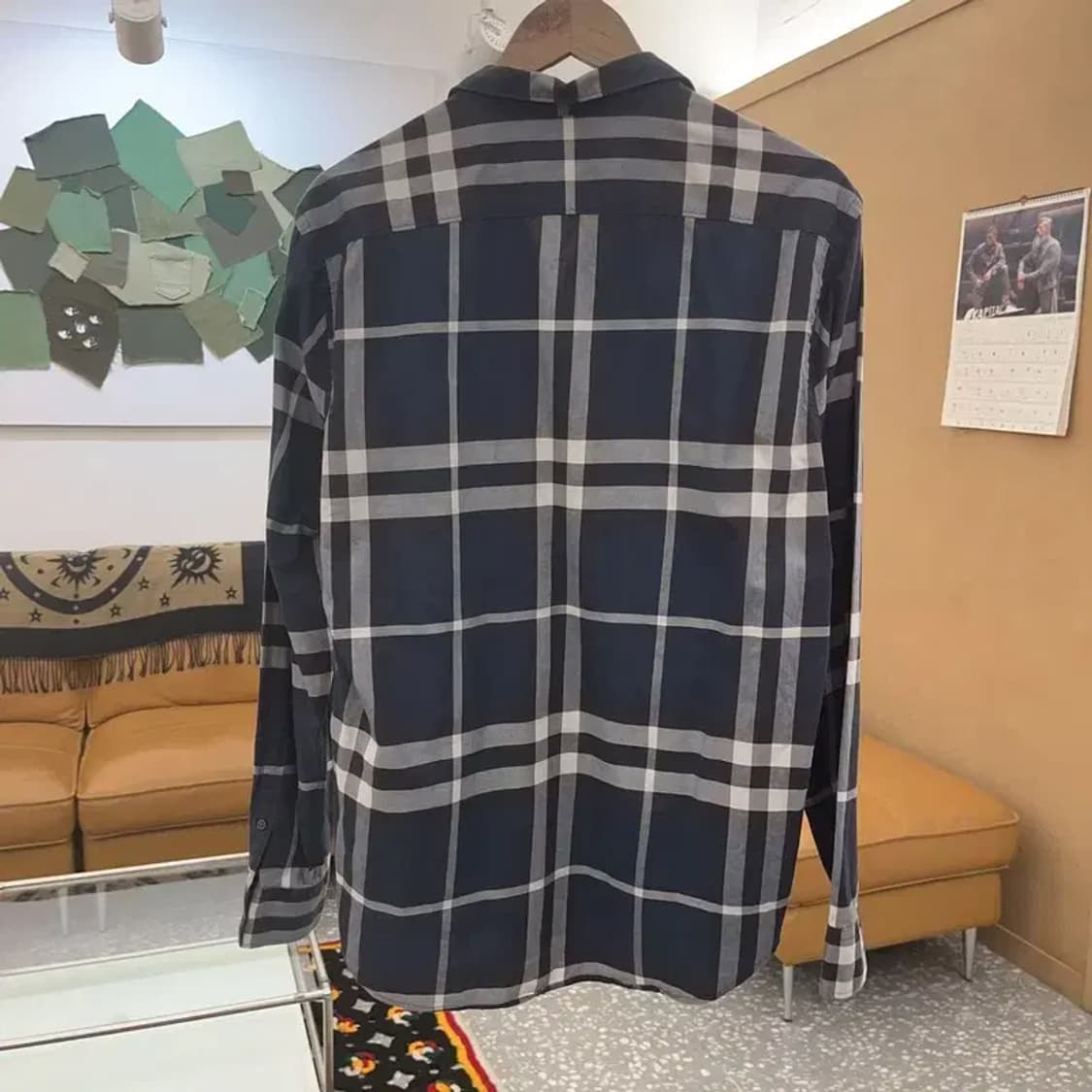 버버리 정품 컨트리 캐주얼 플란넬 체크 셔츠 M C08409 상품이미지4