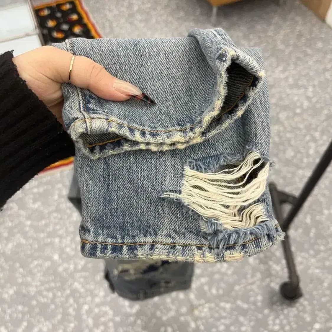 데님 앤 서플라이 그런지 디스트로이드 데님팬츠 27인치 C08427 상품이미지7