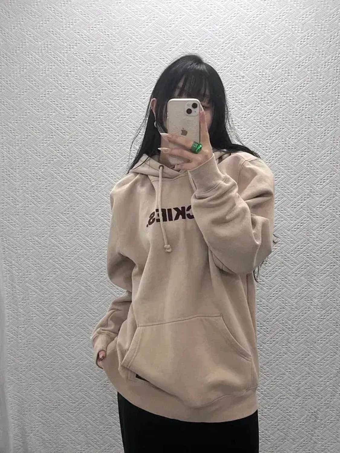 디키즈 캐주얼 빈티지 커피 베이지 약기모 후드티 XL C08438 상품이미지2