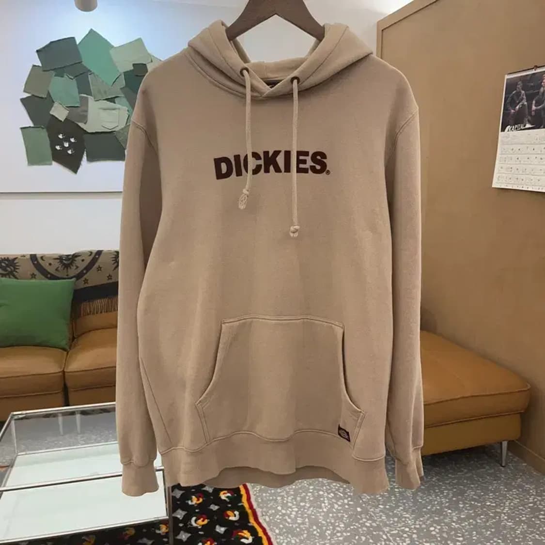 디키즈 캐주얼 빈티지 커피 베이지 약기모 후드티 XL C08438 상품이미지3