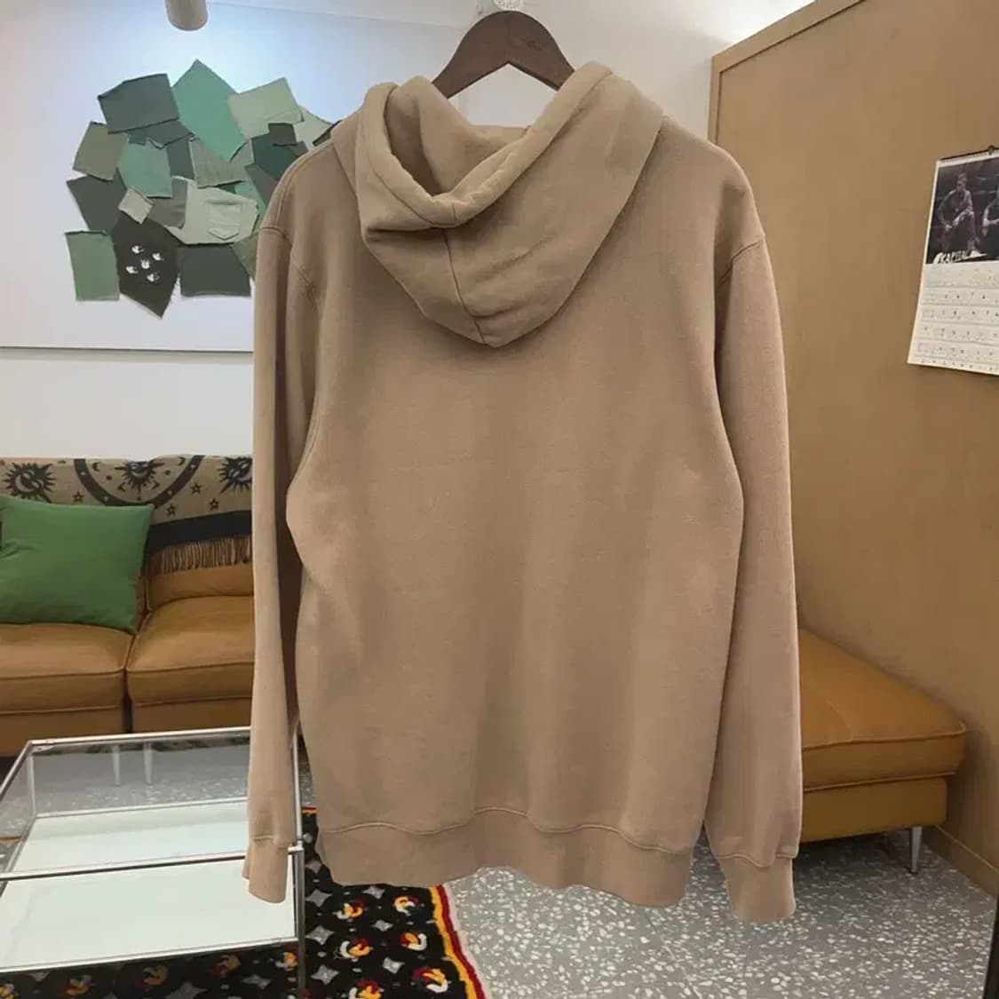 디키즈 캐주얼 빈티지 커피 베이지 약기모 후드티 XL C08438 상품이미지4