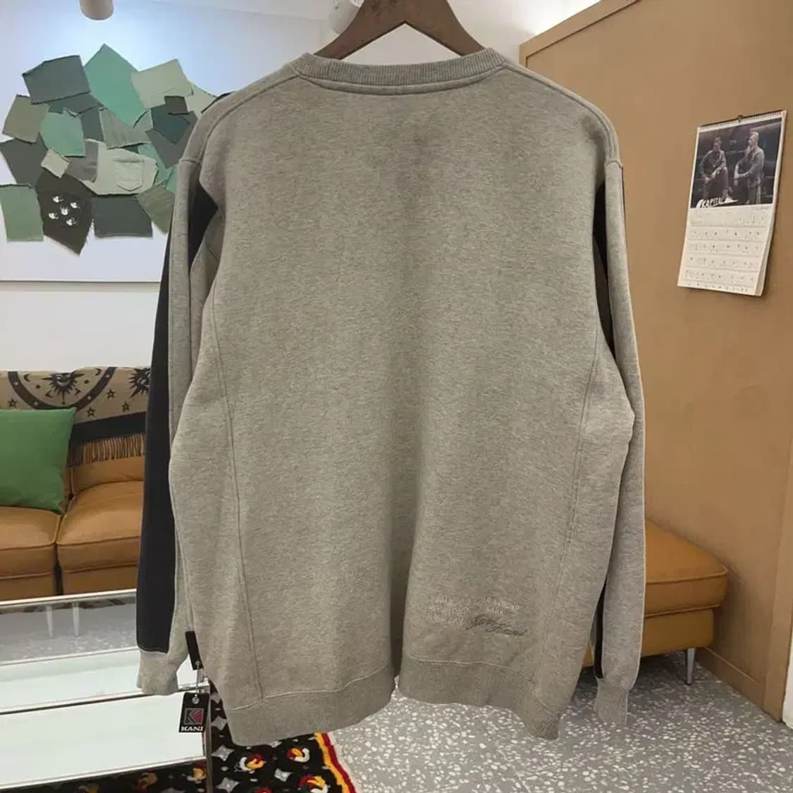 칼카니 레트로 블록코어 스트릿힙 빅로고 약기모 맨투맨 L C08459 상품이미지4