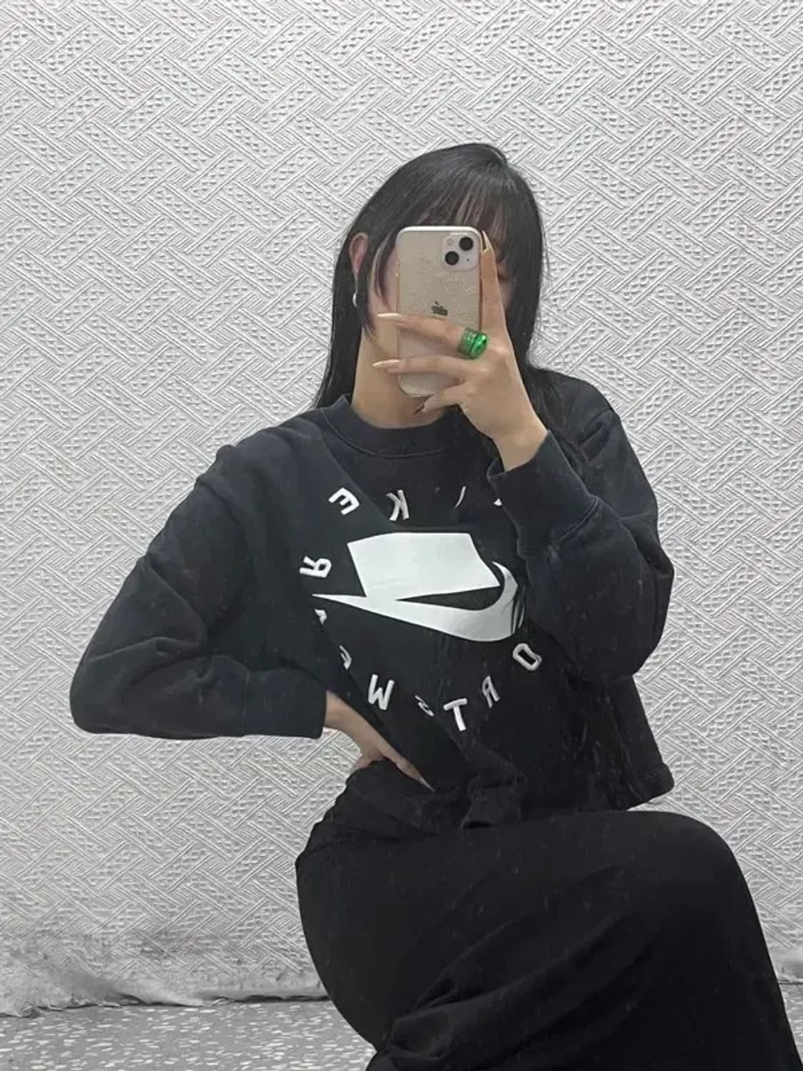 나이키 올드스쿨 러블리힙 빅로고 크롭 맨투맨 S C08462 상품이미지2