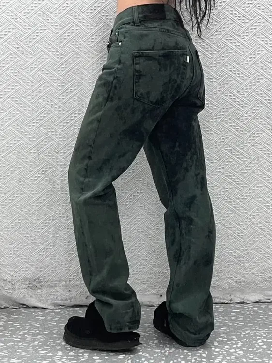 친다운 그런지 아메카지 타이다이 딥그린 데님팬츠 S/M C08465 상품이미지2