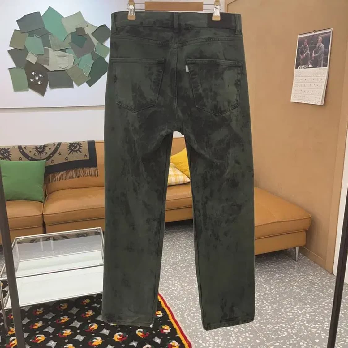 친다운 그런지 아메카지 타이다이 딥그린 데님팬츠 S/M C08465 상품이미지4