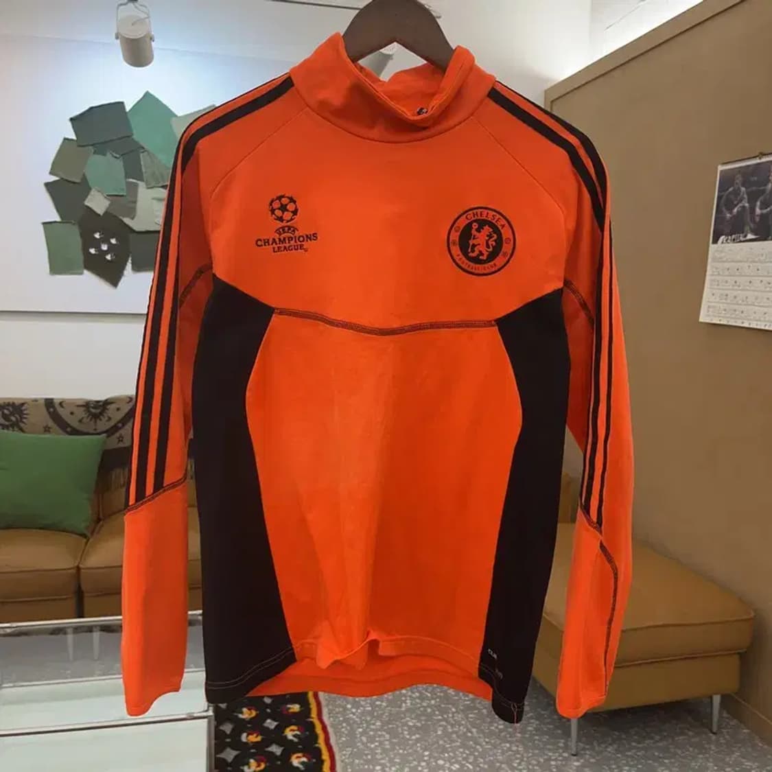 아디다스 첼시 챔스 축구 오렌지 약기모 져지 롱슬리브 100 C08456 상품이미지3