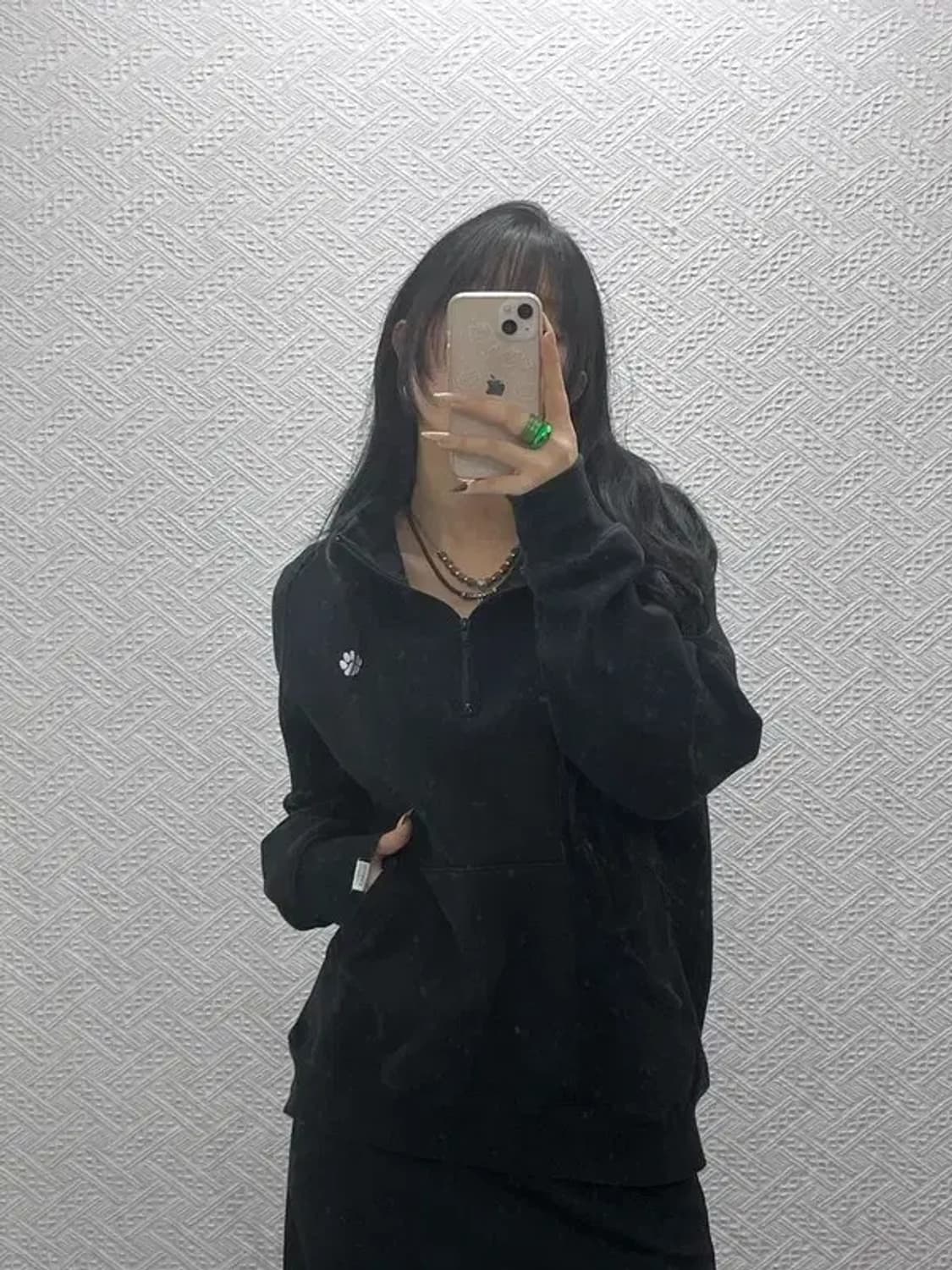 디스이즈네버댓 약기모 반집업 키치 자수패치 맨투맨 M C08461 상품이미지1