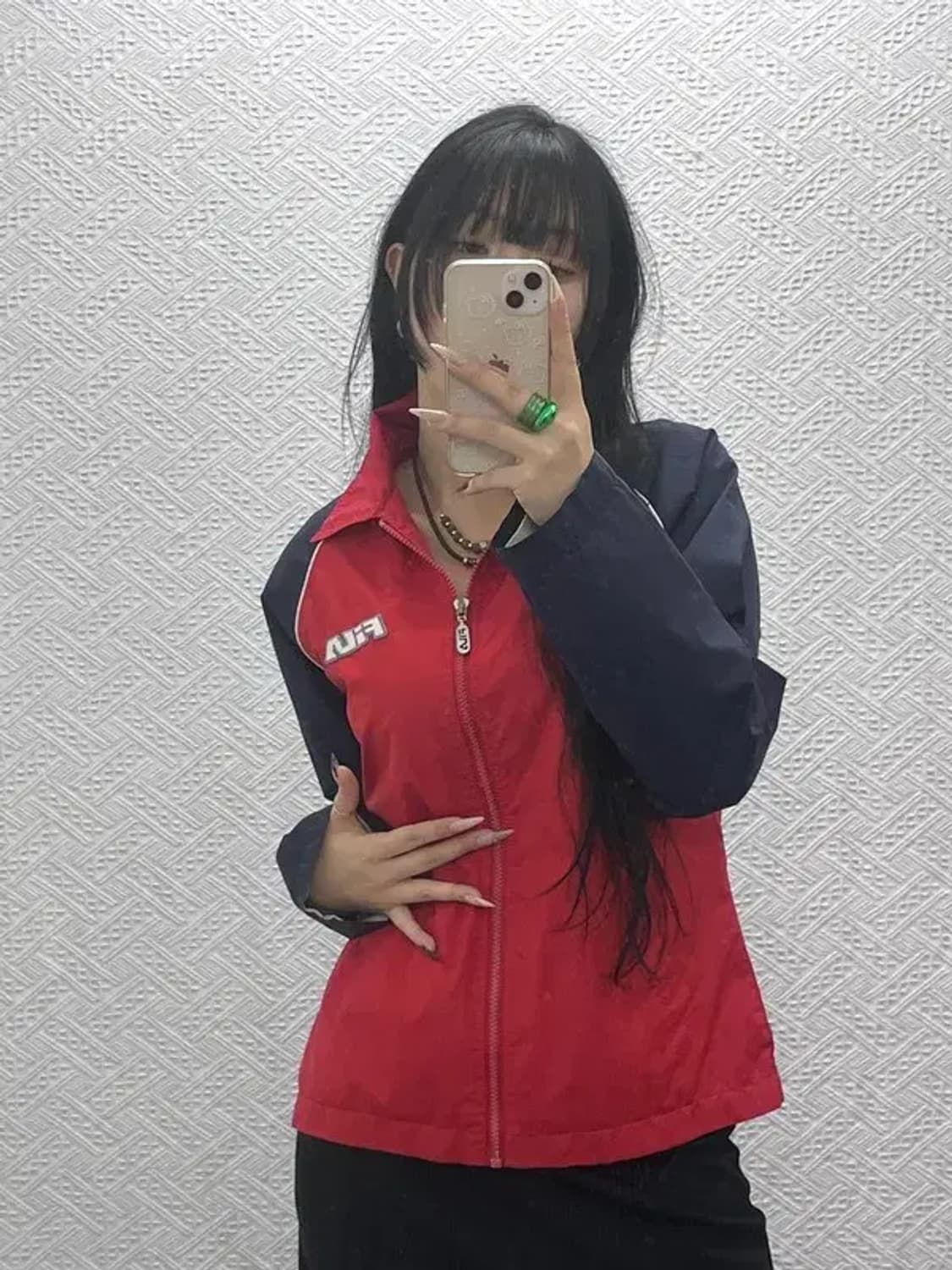 휠라 올드스쿨 스윙톱 레트로 키치로고 바람막이 M C08449 상품이미지2