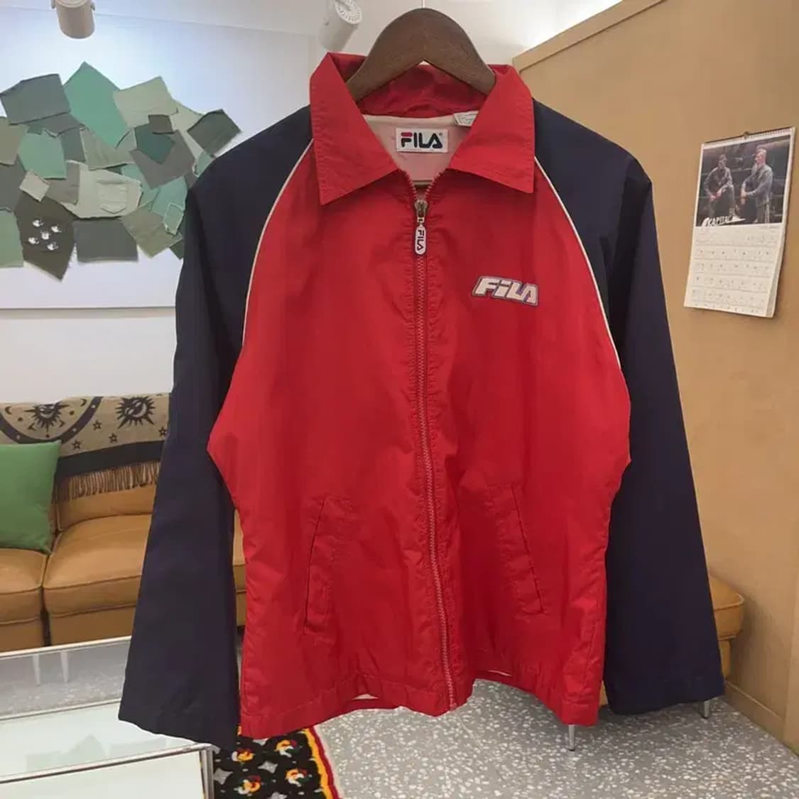 휠라 올드스쿨 스윙톱 레트로 키치로고 바람막이 M C08449 상품이미지3