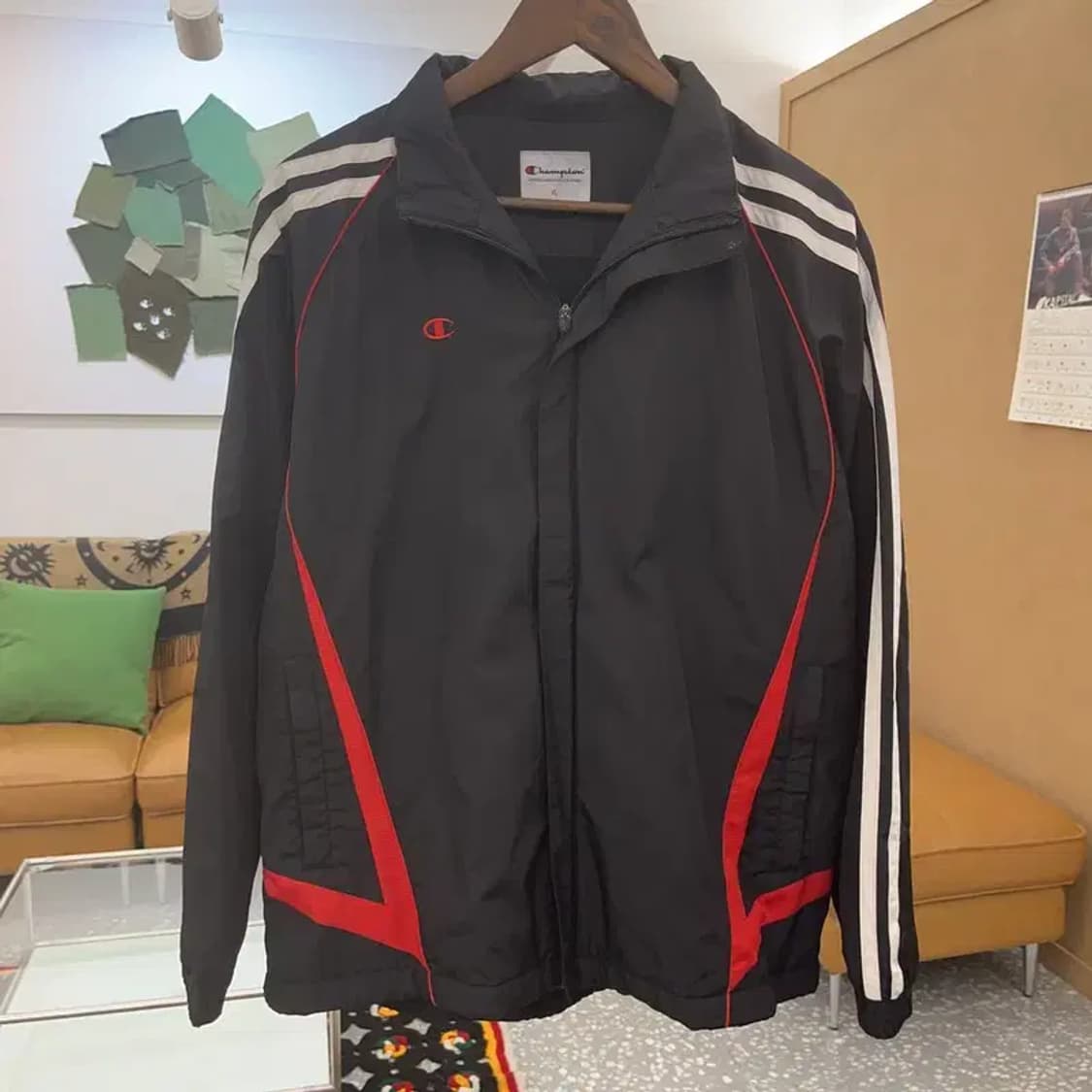 챔피온 레트로 빈티지 배색 고프코어 바람막이 자켓 XL C08451 상품이미지3