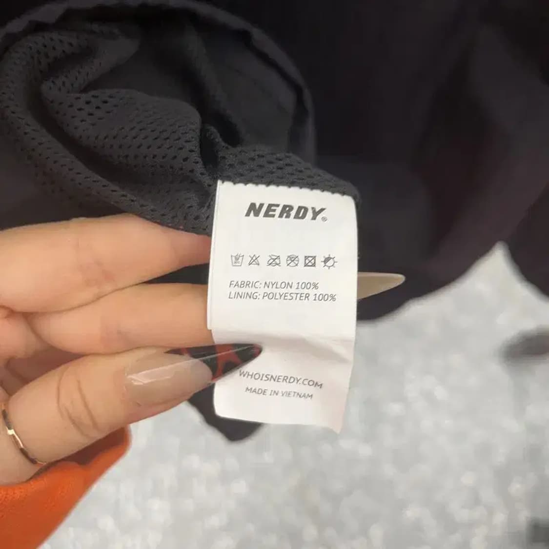 널디 올드스쿨 레트로 키치 슬리브로고 바람막이 자켓 L C08453 상품이미지6