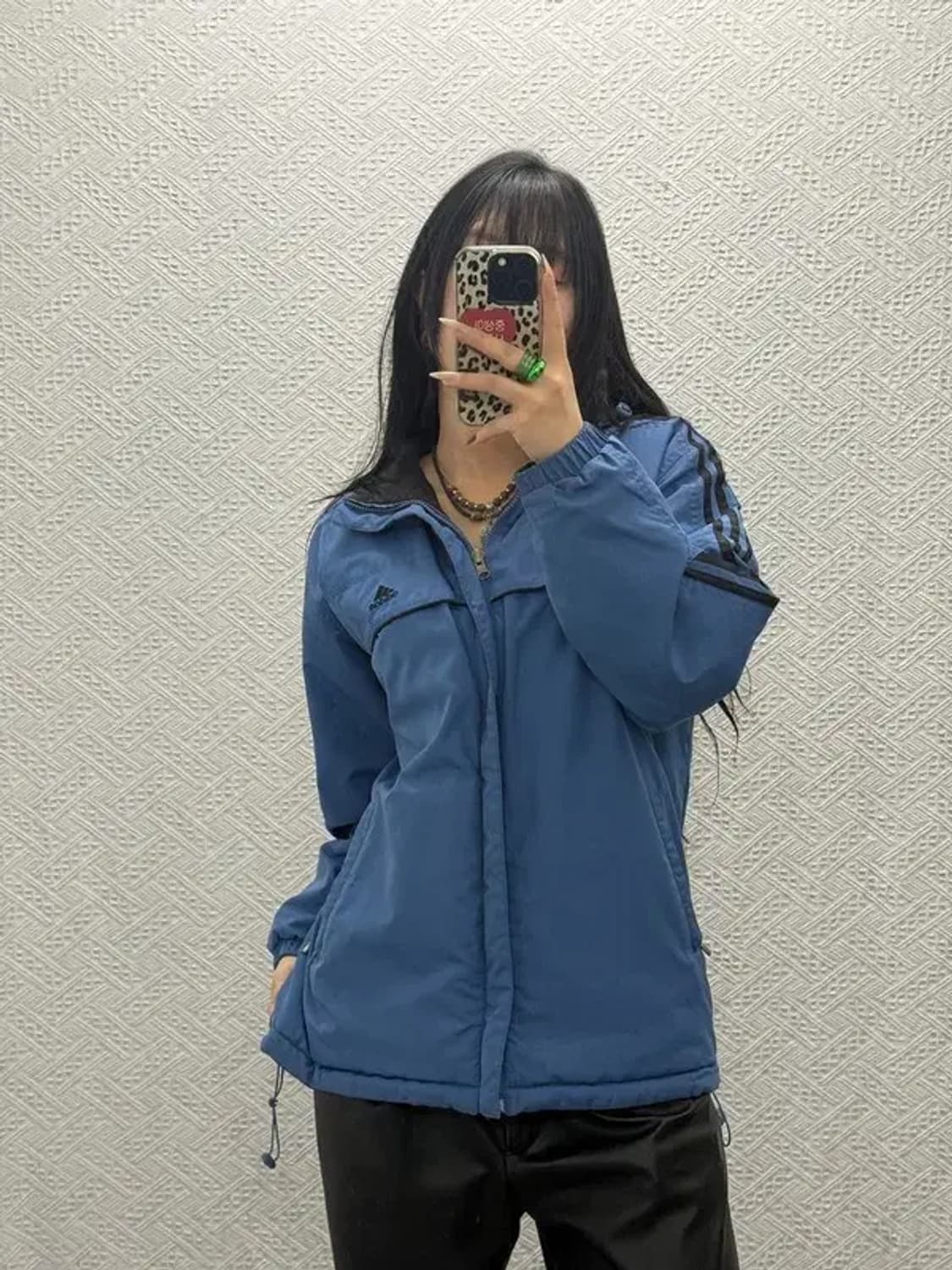 아디다스 레트로 다크블루 리버시블 바람막이 자켓 100 C08484 상품이미지1