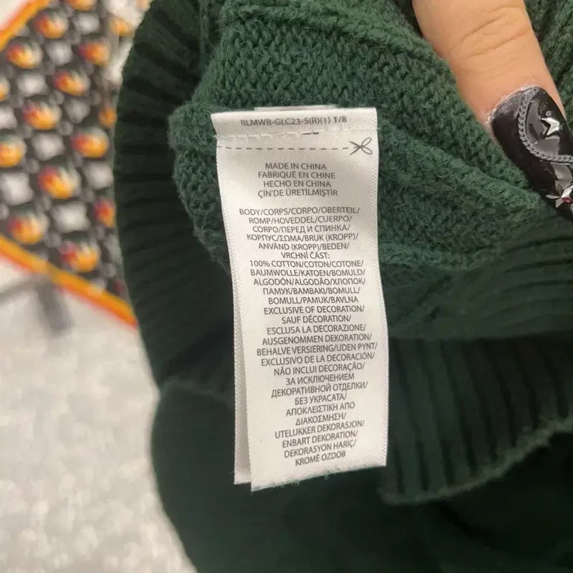 폴로 랄프로렌 빈티지 딥그린 꽈배기 케이블 니트 XL C08485 상품이미지6