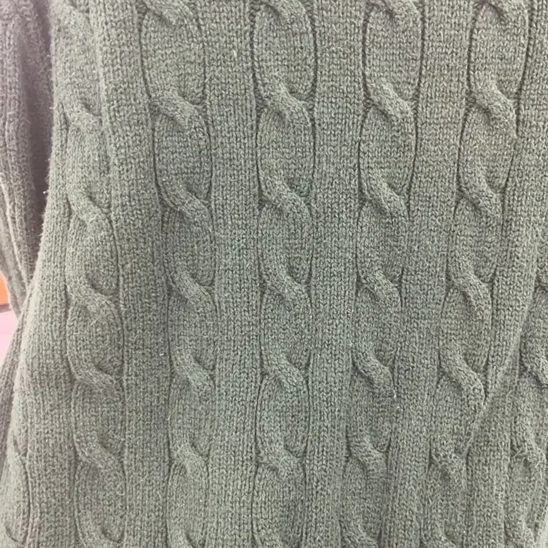 폴로 랄프로렌 빈티지 딥그린 꽈배기 케이블 니트 XL C08485 상품이미지7