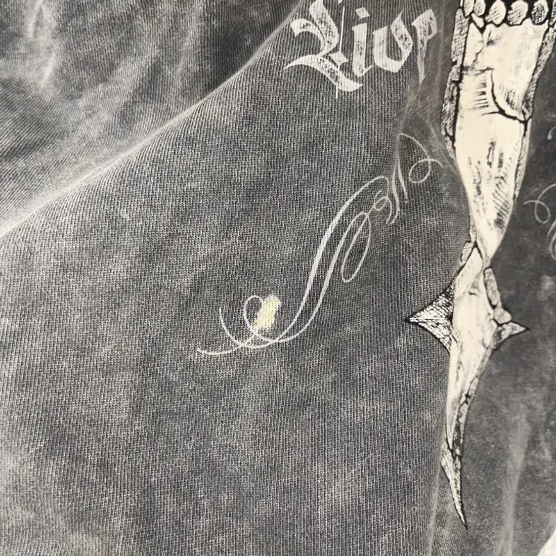 버커루 스트릿 고딕 고어 스컬 빈티지 데미지 후드집업 L C08486 상품이미지7