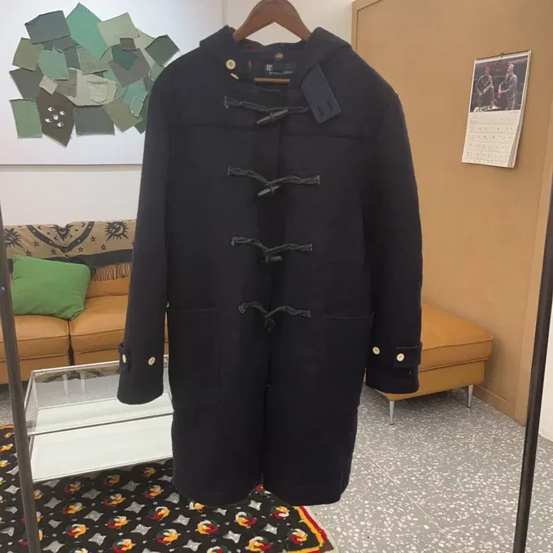 폴로 랄프로렌 폭닥 캐주얼 모직 더플 떡볶이 코트 M C08498 상품이미지3