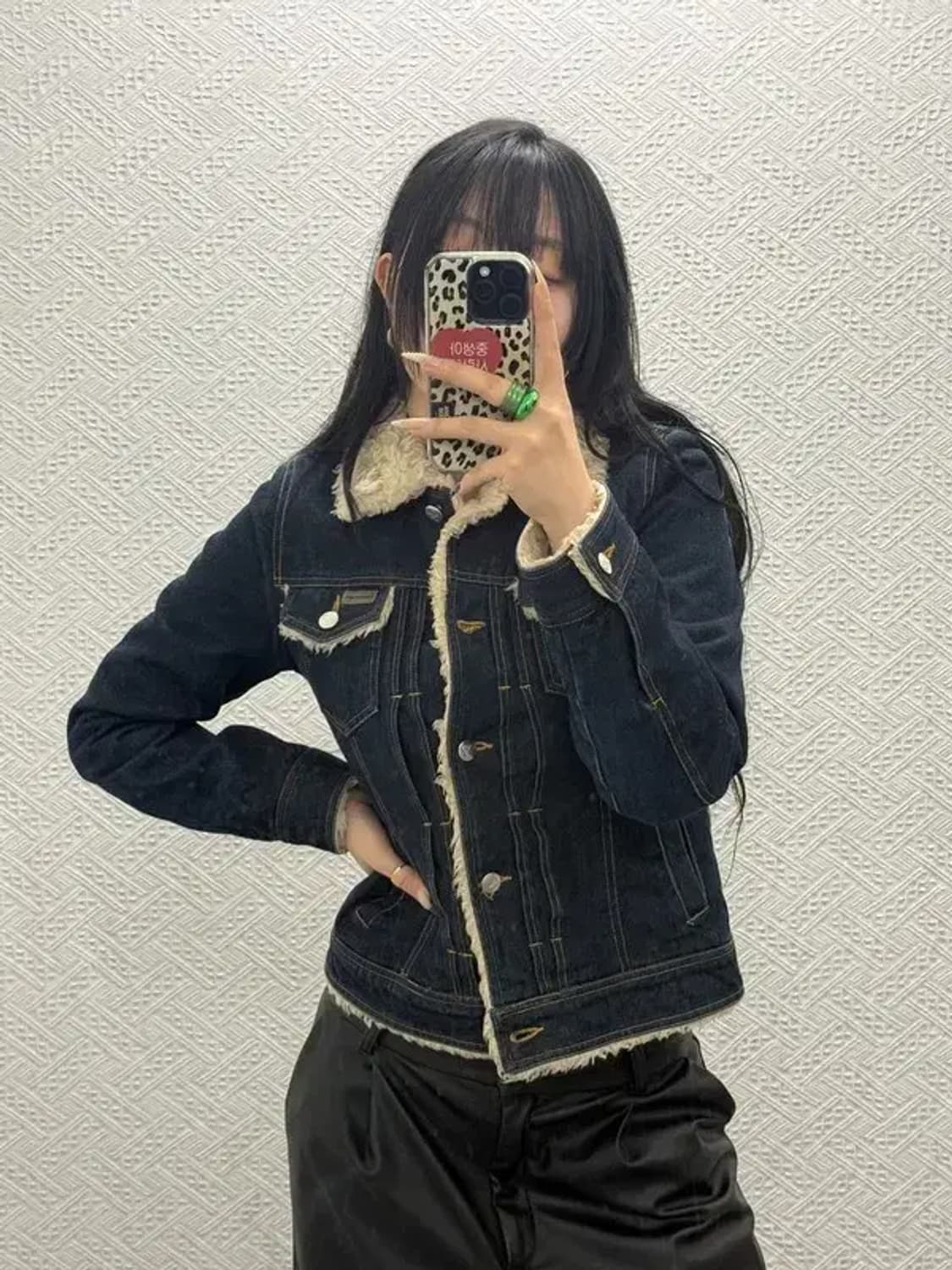 캘빈클라인 슬림핏 쉐르파 데님 양털 자켓 S C08501 상품이미지2