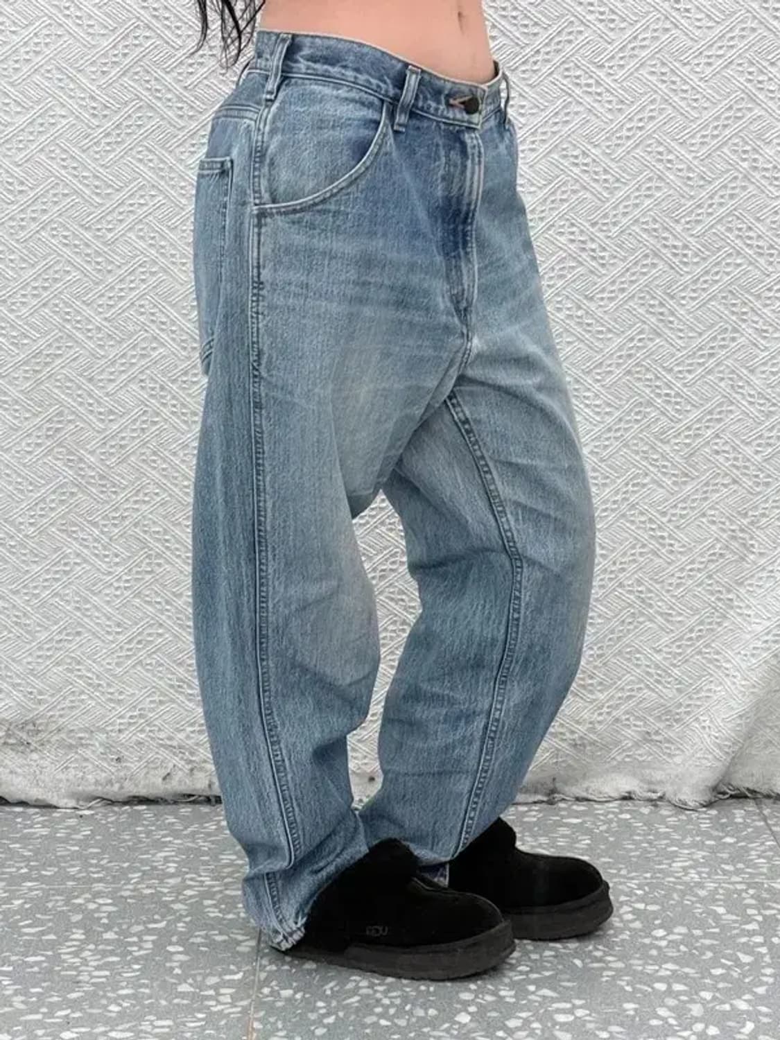 유니클로 U 빈티지 워싱 연청 데님팬츠 34인치 C08506 상품이미지1