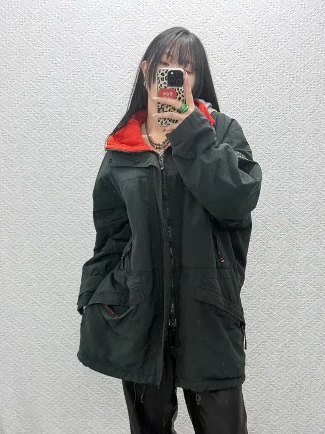 노티카 올드스쿨 캐주얼 오버핏 기모 후드 자켓 L C08488 상품이미지1