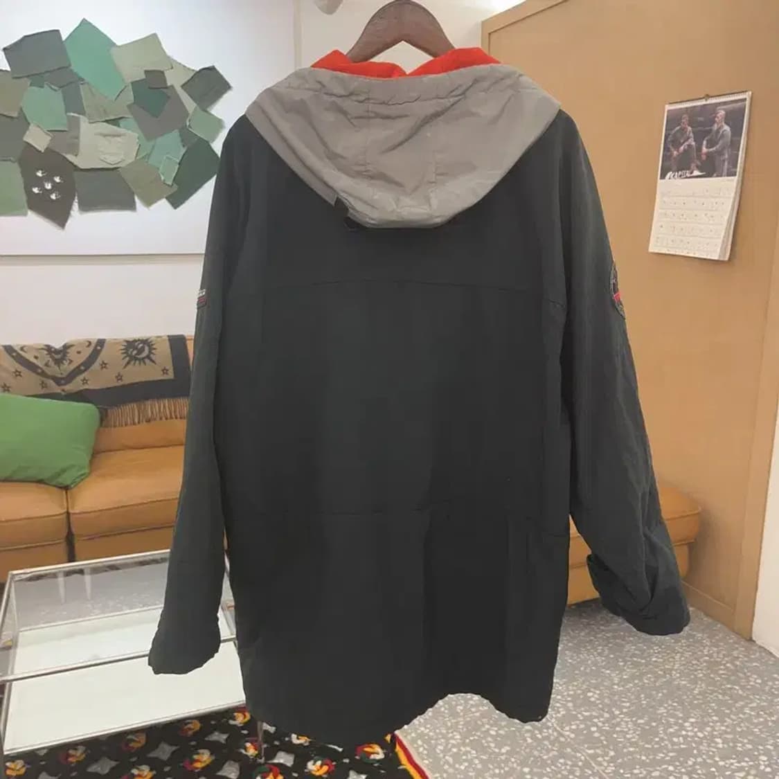 노티카 올드스쿨 캐주얼 오버핏 기모 후드 자켓 L C08488 상품이미지4