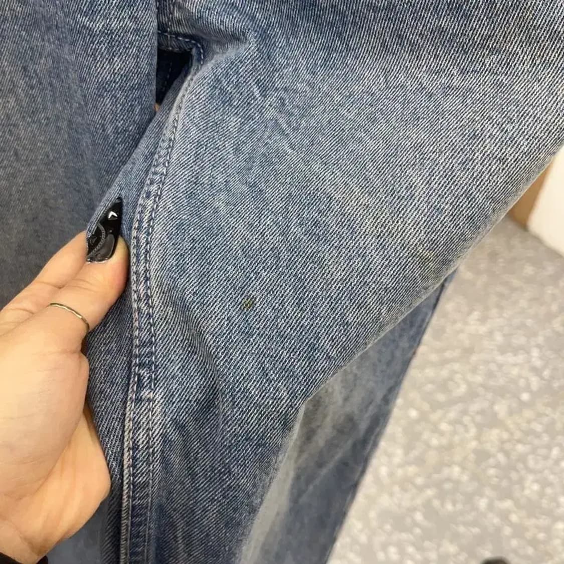 커버낫 모던 빈티지 캐주얼 와이드 연청 데님팬츠 XL C08508 상품이미지6