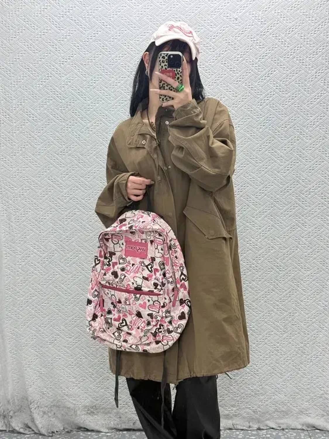 잔스포츠 00's 하트패턴 키치유니크 핀터감성 백팩 C08517 상품이미지2