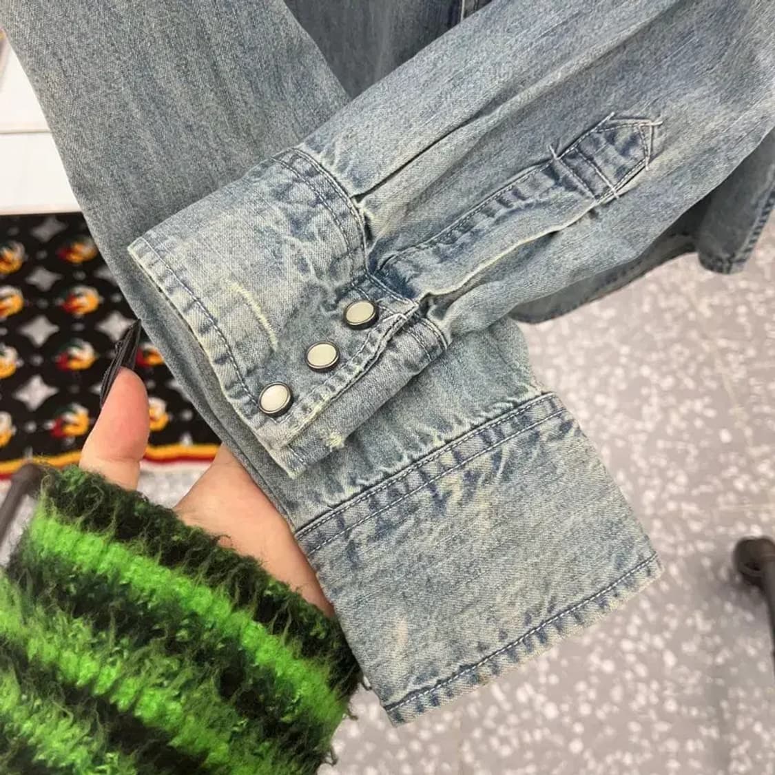 데님앤서플라이 랄프로렌 컨트리 빈티지 데님 셔츠 M C08519 상품이미지8