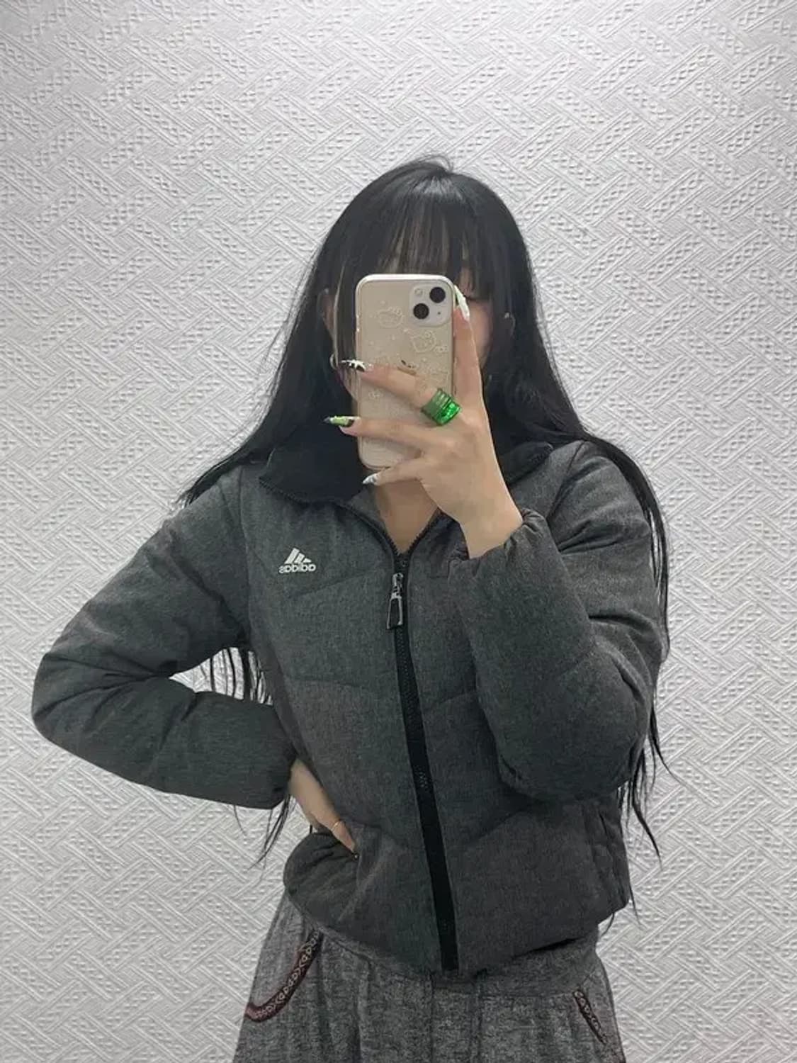 아디다스 빈티지 모던시크 슬림핏 크롭 숏 패딩 85 C08525 상품이미지1